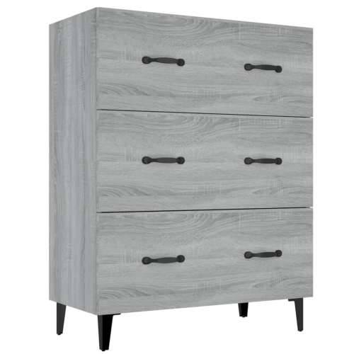 Komoda boja hrasta sonome 69,5 x 34 x 90 cm konstruirano drvo - Sivi hrast sonoma 1 Cijena