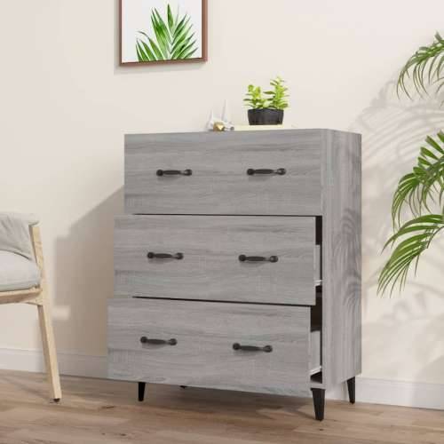 Komoda boja hrasta sonome 69,5 x 34 x 90 cm konstruirano drvo - Sivi hrast sonoma 1 Cijena