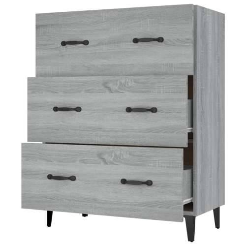 Komoda boja hrasta sonome 69,5 x 34 x 90 cm konstruirano drvo - Sivi hrast sonoma 1 Cijena