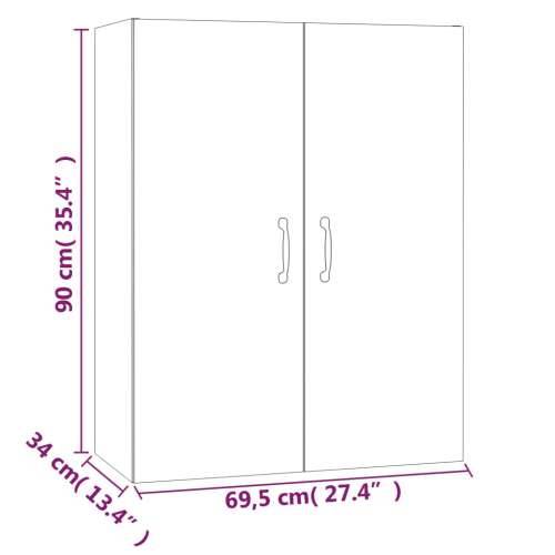Viseći ormarić dimljeni hrast 69,5x34x90 cm konstruirano drvo - Dimljeni hrast 1 Cijena