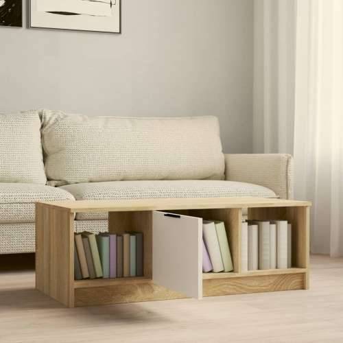 Stolić za kavu bijeli i hrast 102x50x36 cm konstruirano drvo - Bijela i boja hrasta sonome 1 Cijena