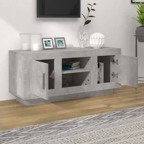TV ormarić boja betona 102x35x45 cm od konstruiranog drva - Beton siva 1 Cijena