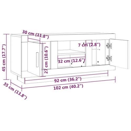 TV ormarić boja betona 102x35x45 cm od konstruiranog drva - Beton siva 1 Cijena