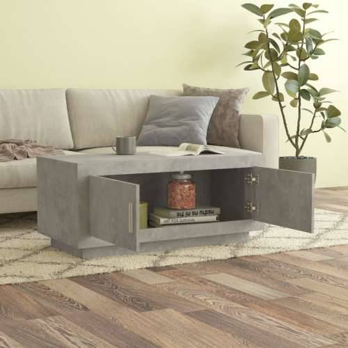 Stolić za kavu boja betona 102 x 50 x 45 cm konstruirano drvo - Beton siva 1 Cijena