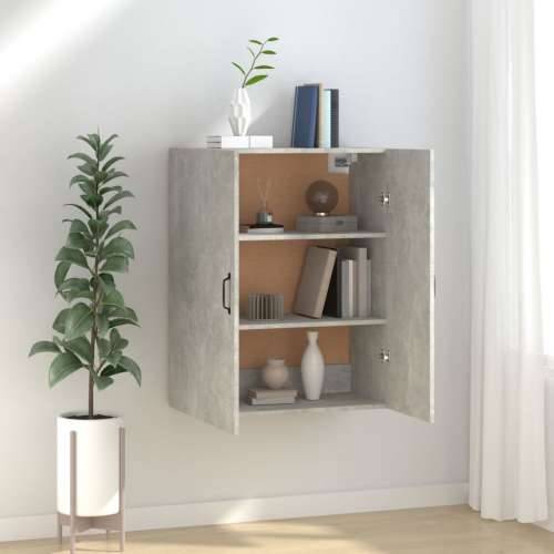 Viseći ormarić siva boja betona 69,5x34x90 cm konstruirano drvo - Beton siva 1 Cijena