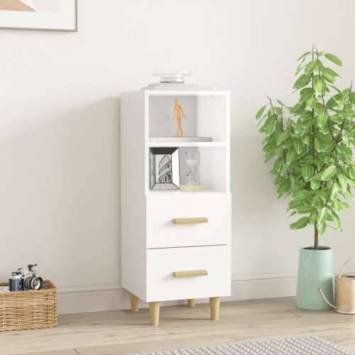 Komoda sjajna bijela 34,5x34x90 cm od konstruiranog drva - Visoko sjajno bijela 1 Cijena