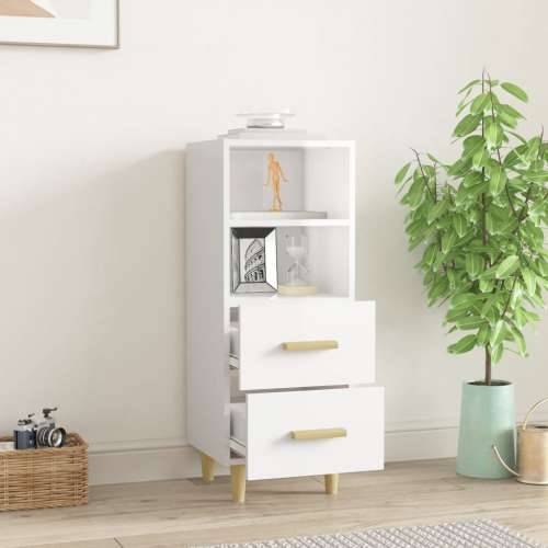 Komoda sjajna bijela 34,5x34x90 cm od konstruiranog drva - Visoko sjajno bijela 1 Cijena