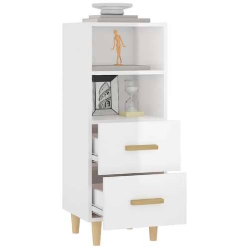 Komoda sjajna bijela 34,5x34x90 cm od konstruiranog drva - Visoko sjajno bijela 1 Cijena