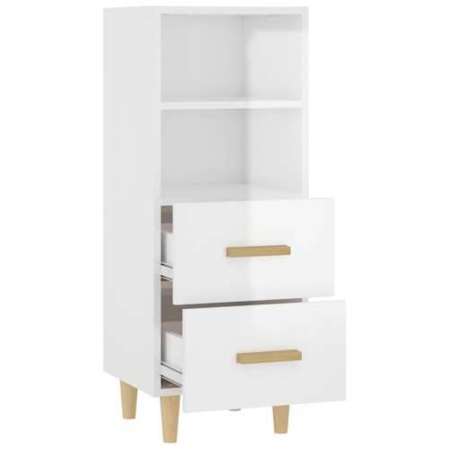 Komoda sjajna bijela 34,5x34x90 cm od konstruiranog drva - Visoko sjajno bijela 1 Cijena