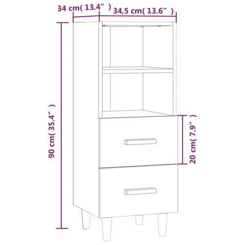 Komoda sjajna bijela 34,5x34x90 cm od konstruiranog drva - Visoko sjajno bijela 1 Cijena