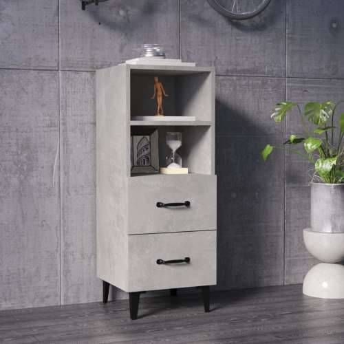 Komoda siva boja betona 34,5x34x90 cm od konstruiranog drva - Beton siva 1 Cijena