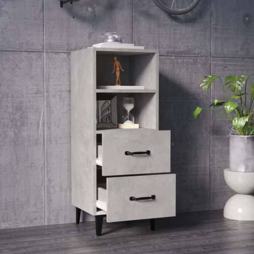Komoda siva boja betona 34,5x34x90 cm od konstruiranog drva - Beton siva 1 Cijena