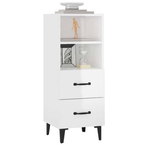 Komoda sjajna bijela 34,5x34x90 cm od konstruiranog drva - Visoko sjajno bijela 1 Cijena