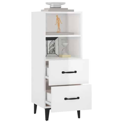 Komoda sjajna bijela 34,5x34x90 cm od konstruiranog drva - Visoko sjajno bijela 1 Cijena