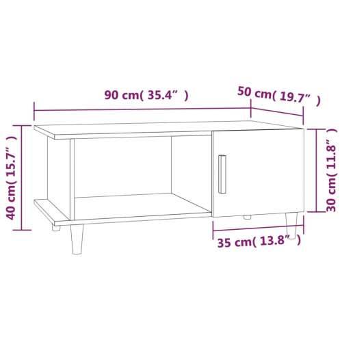 Stolić za kavu crni 90x50x40 cm od konstruiranog drva - Crna 1 Cijena