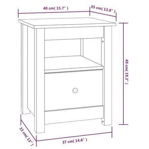 Noćni ormarići 2 kom 40x35x49 cm od masivne borovine - Prirodna 2 Cijena