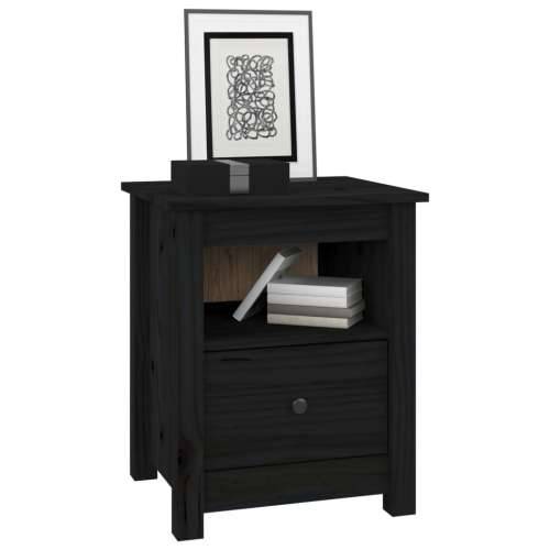 Noćni ormarići 2 kom Crno 40x35x49 cm od masivne borovine - Crna 2 Cijena