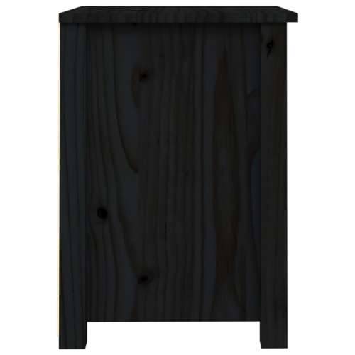Noćni ormarići 2 kom Crno 40x35x49 cm od masivne borovine - Crna 2 Cijena