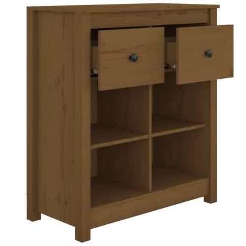 Komoda smeđa boja meda 70 x 35 x 80 cm od masivne borovine - boja meda 1 Cijena