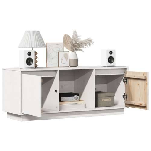 TV ormarić bijela 110,5 x 35 x 44 cm od masivne borovine - Bijela 1 Cijena