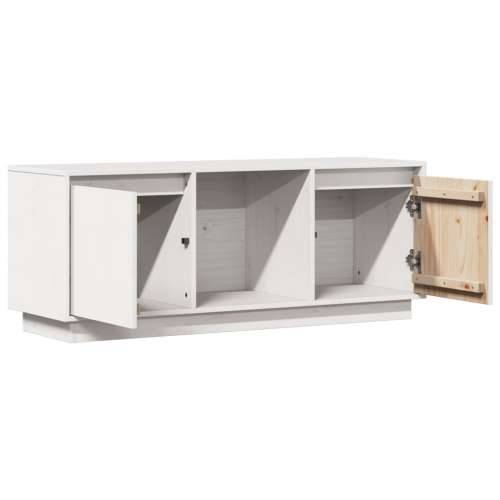 TV ormarić bijela 110,5 x 35 x 44 cm od masivne borovine - Bijela 1 Cijena