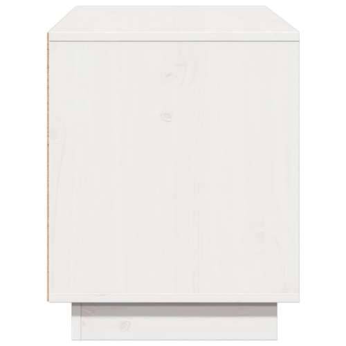 TV ormarić bijela 110,5 x 35 x 44 cm od masivne borovine - Bijela 1 Cijena