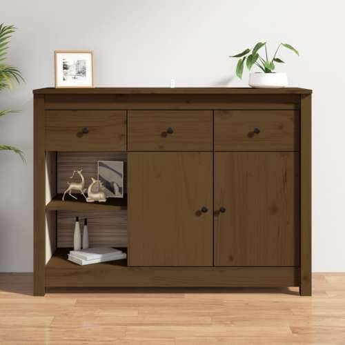Komoda smeđa boja meda 100x35x74 cm od masivne borovine - boja meda 1 Cijena
