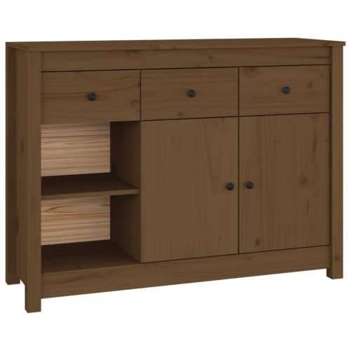 Komoda smeđa boja meda 100x35x74 cm od masivne borovine - boja meda 1 Cijena