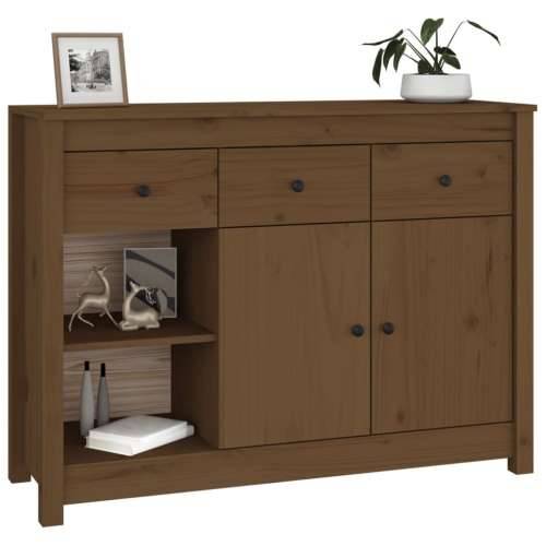 Komoda smeđa boja meda 100x35x74 cm od masivne borovine - boja meda 1 Cijena