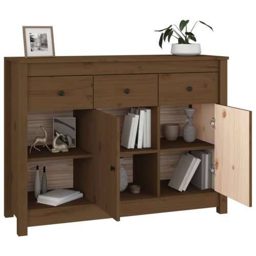 Komoda smeđa boja meda 100x35x74 cm od masivne borovine - boja meda 1 Cijena