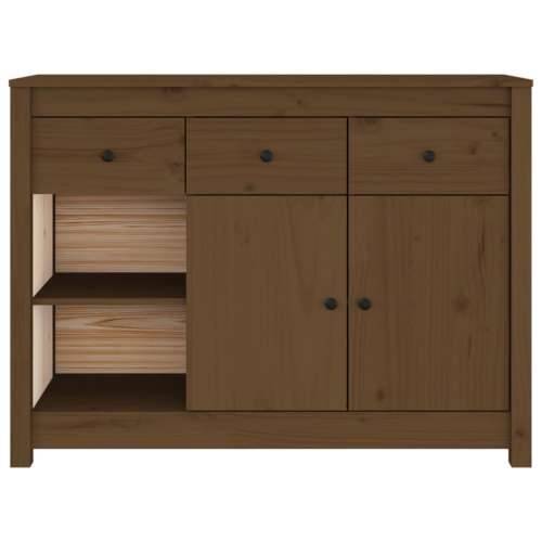 Komoda smeđa boja meda 100x35x74 cm od masivne borovine - boja meda 1 Cijena