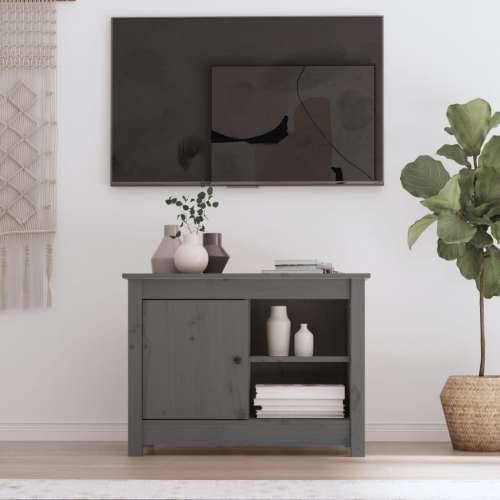 TV ormarić sivi 70 x 36,5 x 52 cm od masivne borovine - Siva 1 Cijena