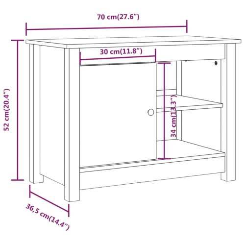 TV ormarić sivi 70 x 36,5 x 52 cm od masivne borovine - Siva 1 Cijena