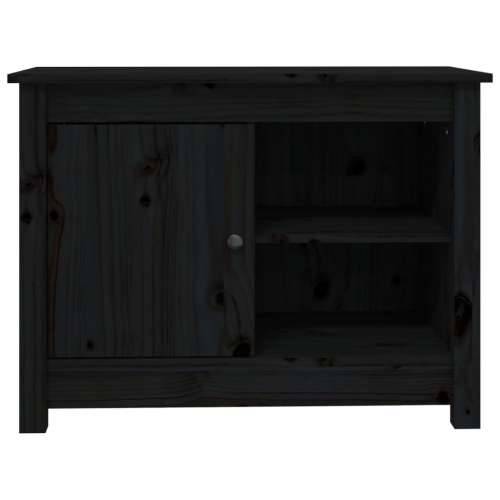 TV ormarić crni 70x36,5x52 cm od masivne borovine - Crna 1 Cijena