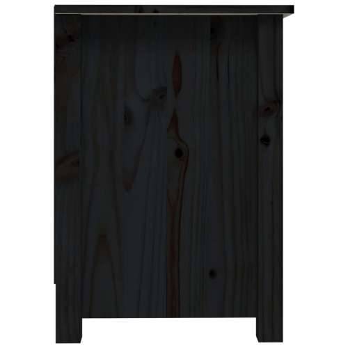 TV ormarić crni 70x36,5x52 cm od masivne borovine - Crna 1 Cijena