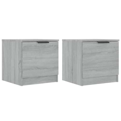Noćni ormarići 2 kom boja dimljenog smeđi 40 x 39 x 40 cm - Sivi hrast sonoma 2 Cijena