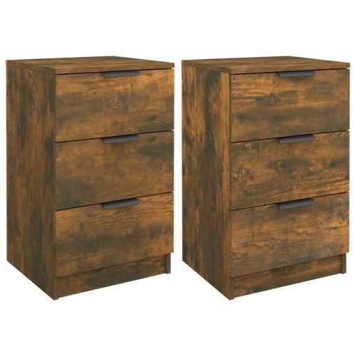Noćni ormarići 2 kom boja dimljenog hrasta 40x36x65 cm - Dimljeni hrast 2 Cijena