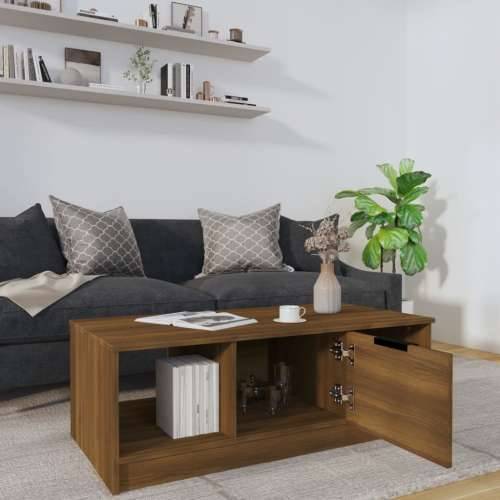 Stolić za kavu Smeđa hrasta 102x50x36 cm konstruirano drvo - Smeđi hrast 1 Cijena
