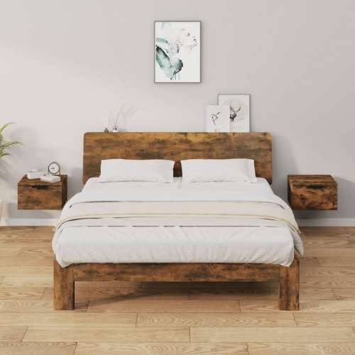Zidni noćni ormarići 2 kom dimljenog hrasta 34 x 30 x 20 cm - Dimljeni hrast 2 Cijena