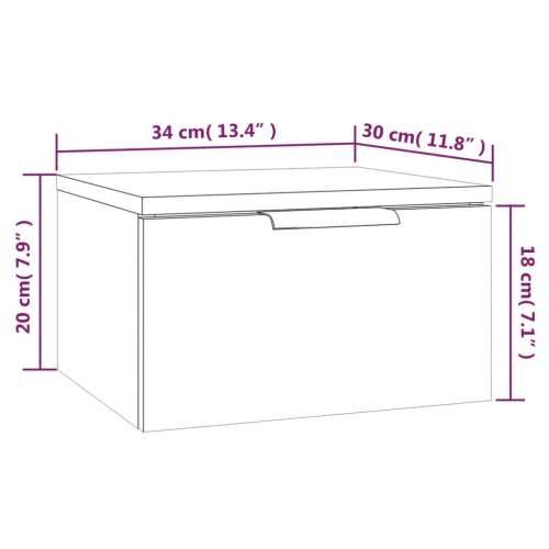 Zidni noćni ormarić sivog hrasta 34 x 30 x 20 cm - Sivi hrast sonoma 1 Cijena