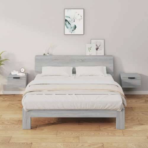 Zidni noćni ormarići 2 kom boja sivog hrasta sonome 34x30x20 cm - Sivi hrast sonoma 2 Cijena