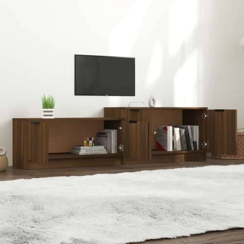 TV ormarić boja smeđeg hrasta 158,5x36x45cm konstruirano drvo - Smeđi hrast 1 Cijena
