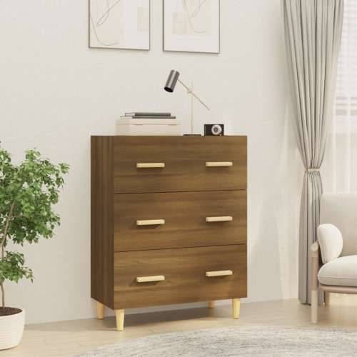 Komoda boja smeđeg hrasta 70x34x90 cm od konstruiranog drva - Smeđi hrast 1 Cijena