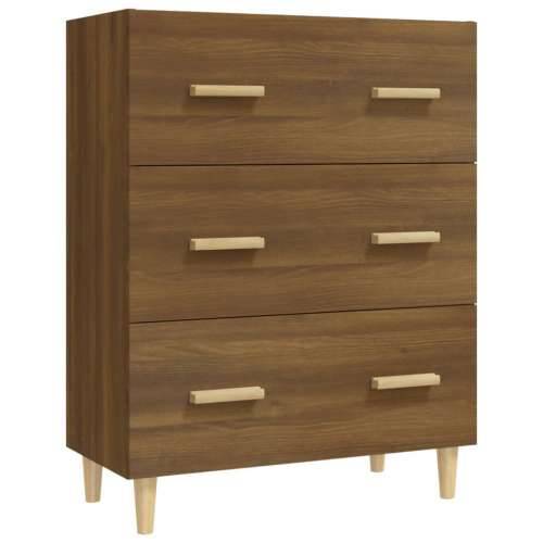 Komoda boja smeđeg hrasta 70x34x90 cm od konstruiranog drva - Smeđi hrast 1 Cijena