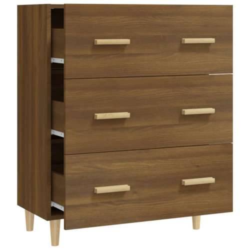Komoda boja smeđeg hrasta 70x34x90 cm od konstruiranog drva - Smeđi hrast 1 Cijena