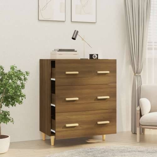 Komoda boja smeđeg hrasta 70x34x90 cm od konstruiranog drva - Smeđi hrast 1 Cijena