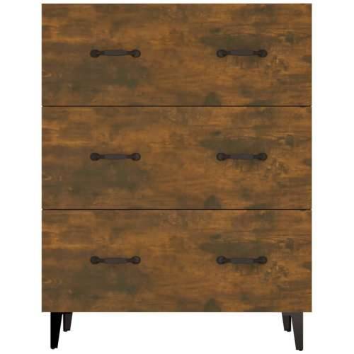 Komoda boja dimljenog hrasta 69,5x34x90 cm konstruirano drvo - Dimljeni hrast 1 Cijena