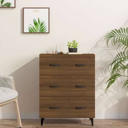Komoda boja smeđeg hrasta 69,5x34x90 cm od konstruiranog drva - Smeđi hrast 1 Cijena