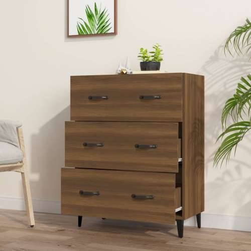 Komoda boja smeđeg hrasta 69,5x34x90 cm od konstruiranog drva - Smeđi hrast 1 Cijena