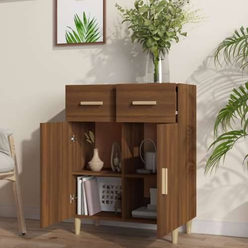 Komoda boja smeđeg hrasta 69,5x34x90 cm od konstruiranog drva - Smeđi hrast 1 Cijena